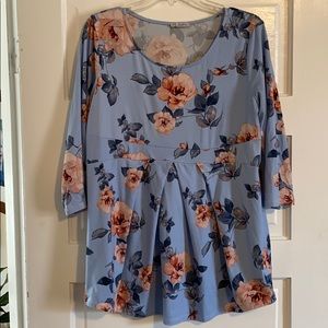La Clef maternity floral blouse